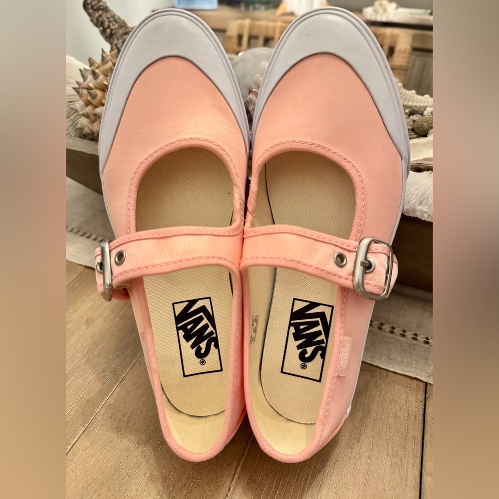 Vans Mary Jane Sneakers in Ballet Pink Satin w/Buckle, NWOB, Women’s Multiple - Picture 6 of 15